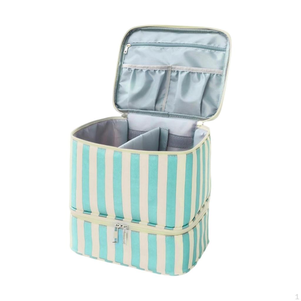 Nail Polish Carrying Case Double Layer Bag Makeup Organizer Manicure Tools Holder Cosmetic Gel