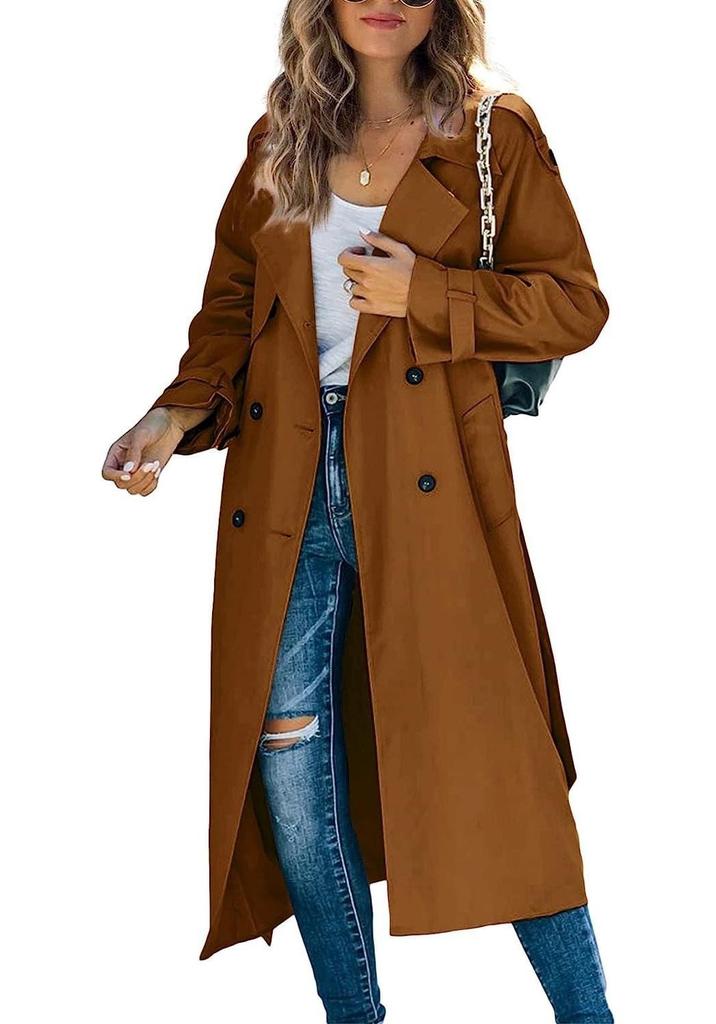 In Stock! European & American Women's Autumn Winter Trench Coat 2023