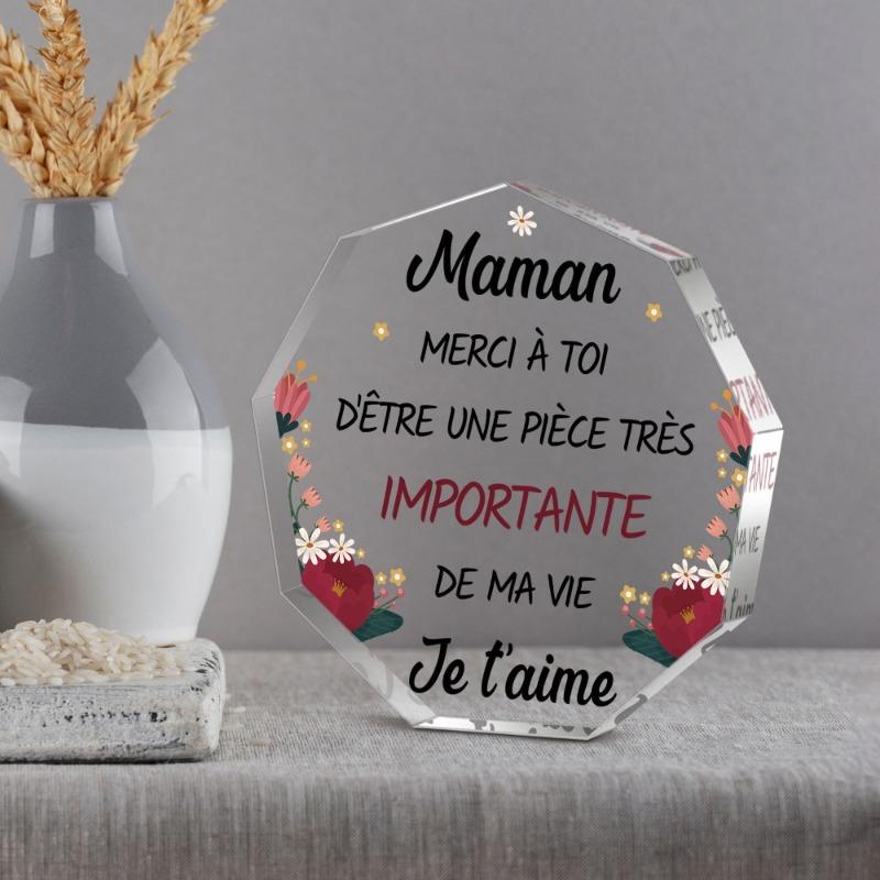 Decoración Acrílica Plana 2D, Elegante Recuerdo para el Día de la Madre - Perfecta para Navidad, Acción de Gracias y Cumpleaños, Decoración Acrílica para Escritorio y Sala de Estar