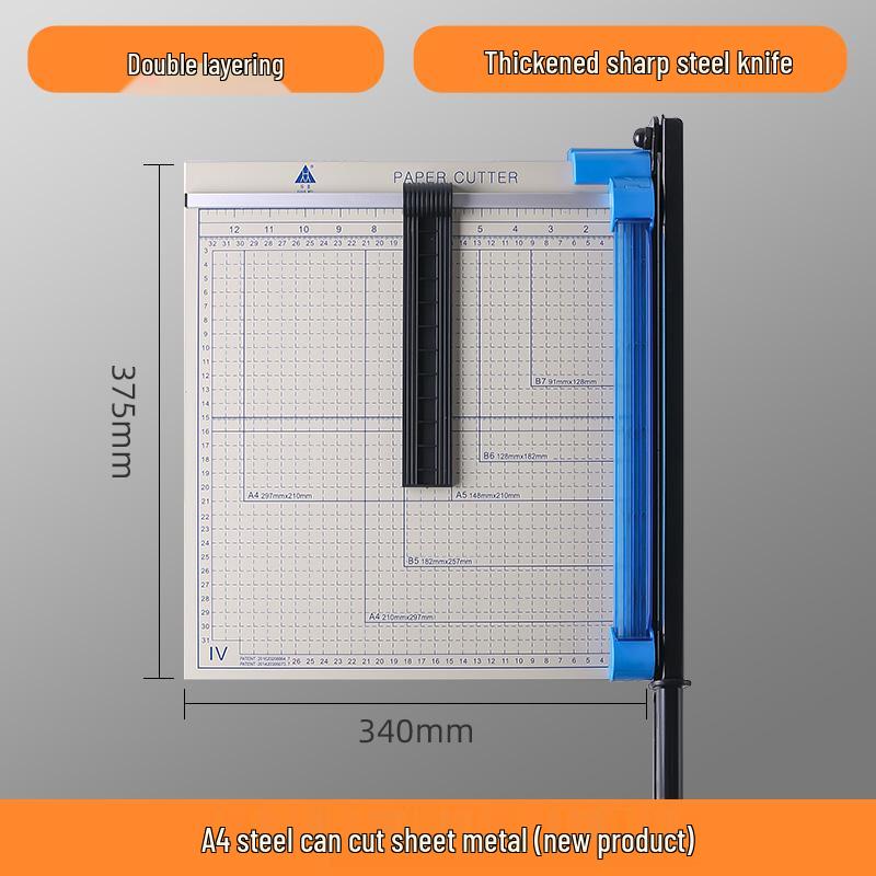 A4 Manual Paper Cutter - Steel & Wooden Photo Cutting Knife