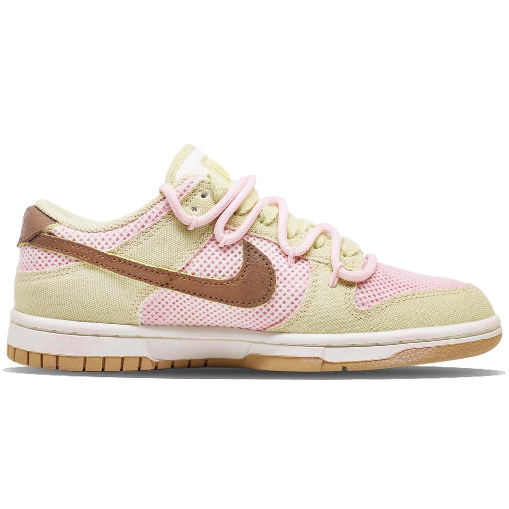 Nike Scarpe da Skateboard Dunk Tessuto Resistente all'Abrasione Basse da Donna Rosa HJ5864-700(TeamF-)