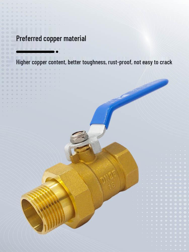 Xiuhui Copper Ball Valve with Male and Female Thread Union for Gas - 1/2", 3/4", 1" Sizes
