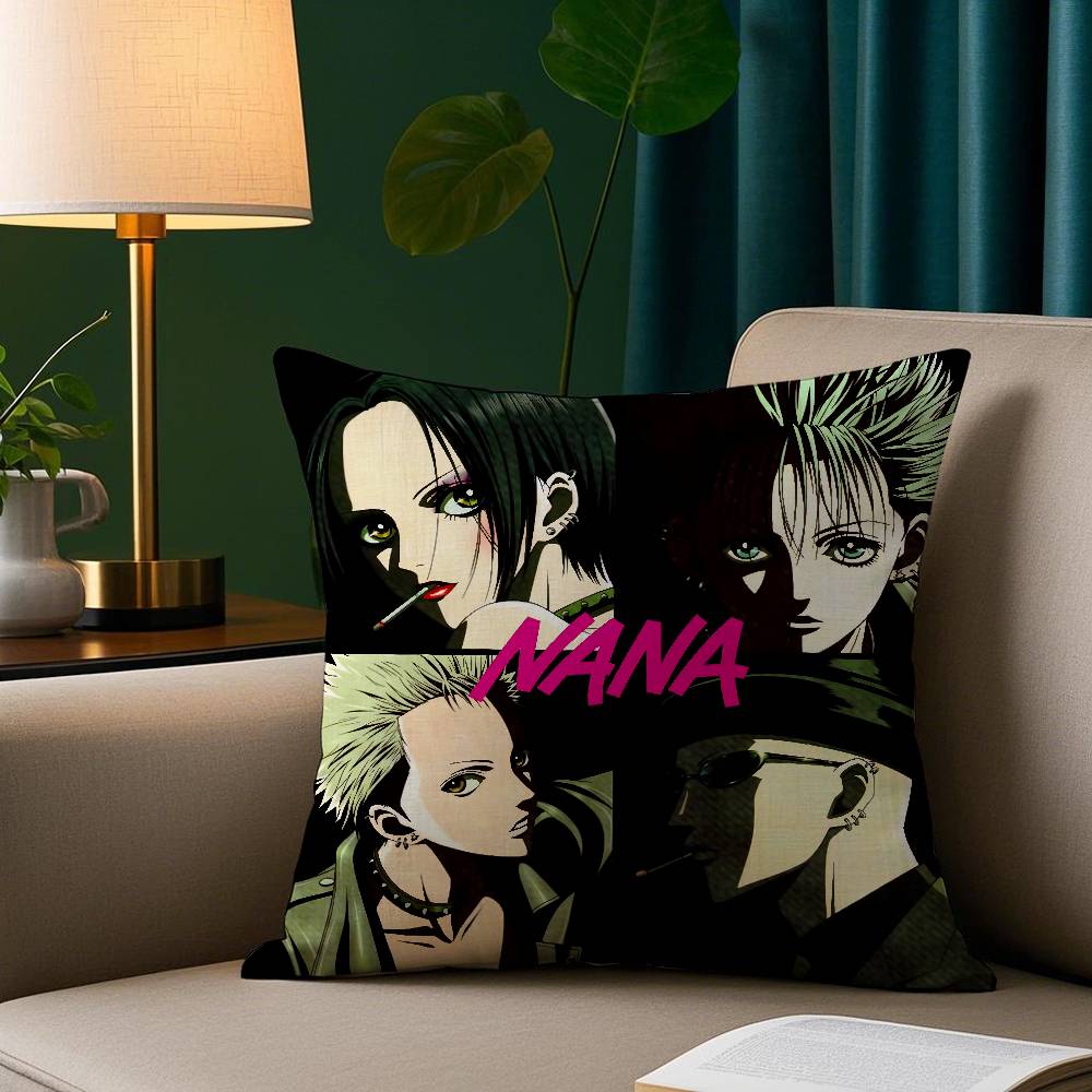 Anime N-Nana Pillow Case Plush Fabric Soft Pillowcase Double Sided Print Sofa Cushion Cover Throw