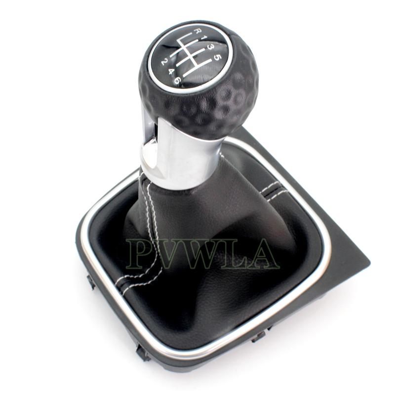 6-biegowa gałka zmiany biegów z manualną dźwignią i mieszek ze skóry PU do Golf 5/6 Jetta 5/6 Scirocco EOS
