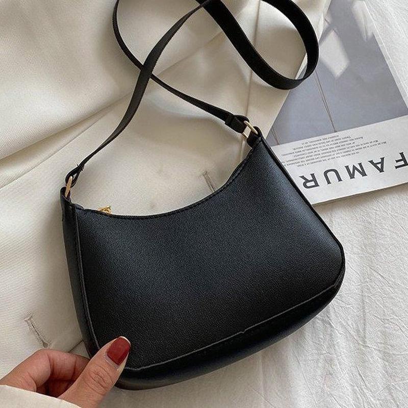 Underarm Bag New Women's Fashion Handbags Retro Solid Color PU Leather Shoulder Casual Women High-ranking