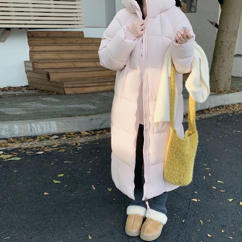 Medium and long cotton-padded women's new popular hooded thick winter cotton-padded jacket cotton-padded loose fashion coat