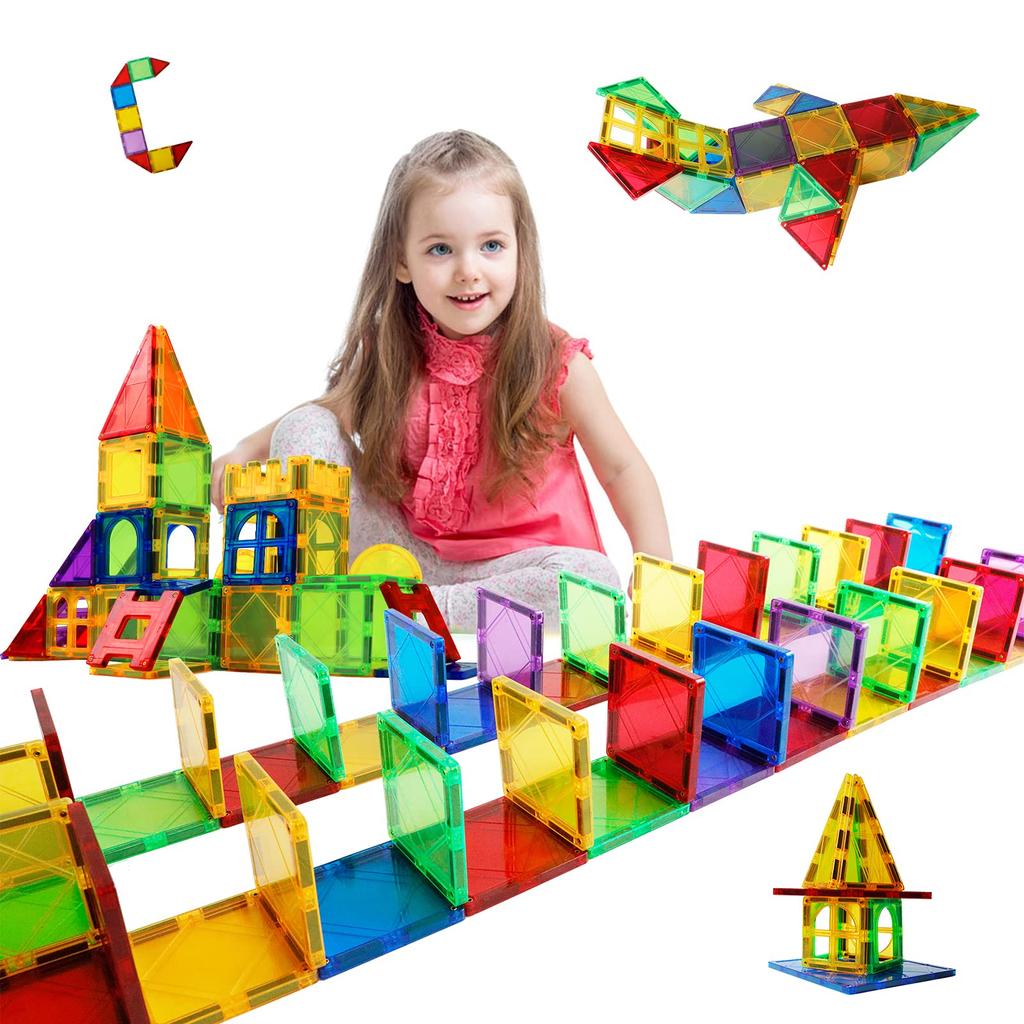 MAGBLOCK Magnetic Building Popular Educational Toy for Elementary School Girls and Christmas Gift 66-Piece Blocks, Kids, Students, Boys, Birthday,
