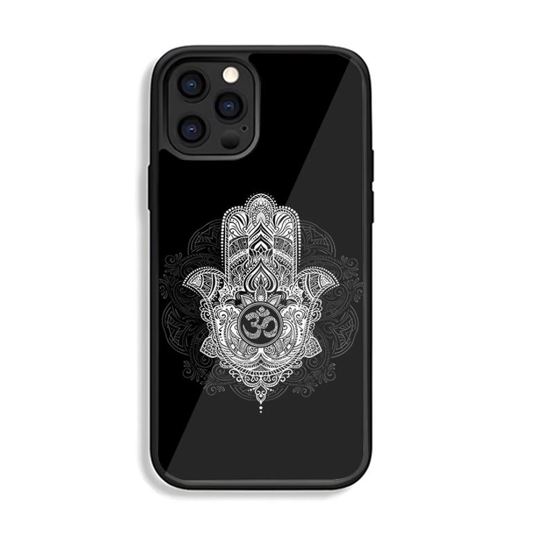 Hamsa Hand of Fatim Phone Case Silicone PC+TPU for Iphone 6S 7 8 Plus X Xs Max XR 11 12 13 Mini Pro Shockproof Hard Cover Shell