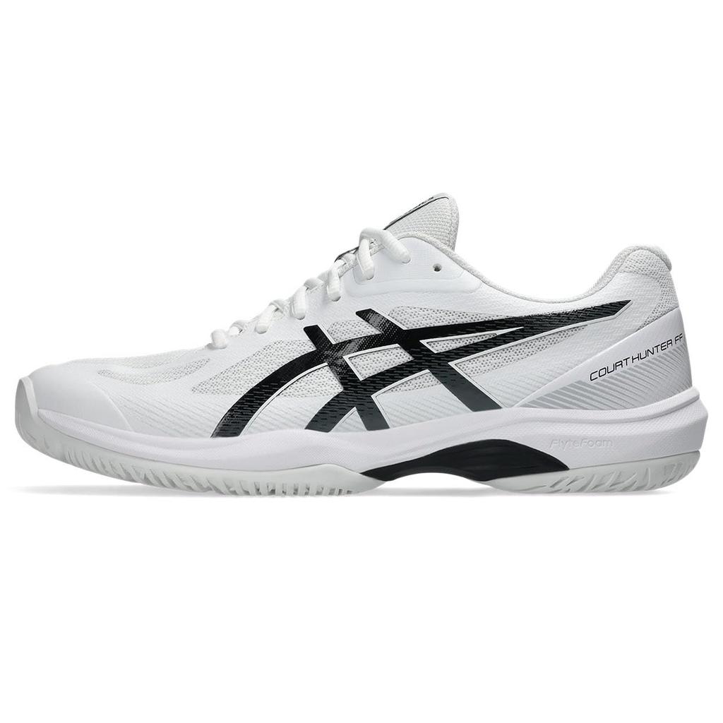 ASICS COURT HUNTER FF 1071A111 Indoor Sports Size 101 Size 2E Men's Shoes, (White/Black), 25.5 cm,