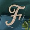 Pearl Alphabet Brooches: Retro Letter Pins for Clothing and Necklines.