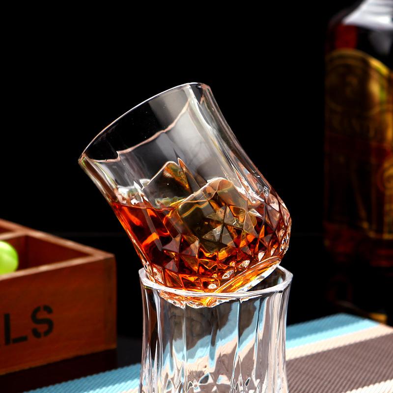 Simple Transparent Glass Whisky Glass Diamond Glass Water Cup