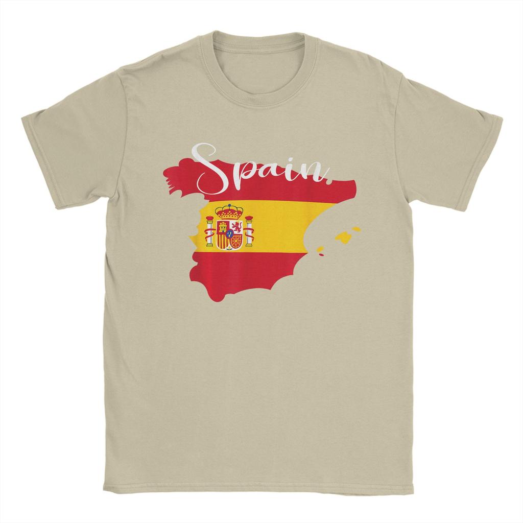 Spanish Flag T Shirt Summer Cotton T Shirts For Mens Trending Casual Tshirt Short Sleeve Awesome Tees