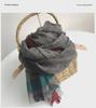 2023 Dark Gray Plus Size Wool Scarf for Women - Long, Warm, Versatile Winter Shawl