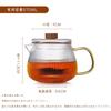 Pokaro Tea Melon Teapot, Heat-Resistant Glass, Heat-Resistant (170°C), Microwave-Safe, 570ml, with Tea Strainer and Lid, Wooden Knob, Suitable for