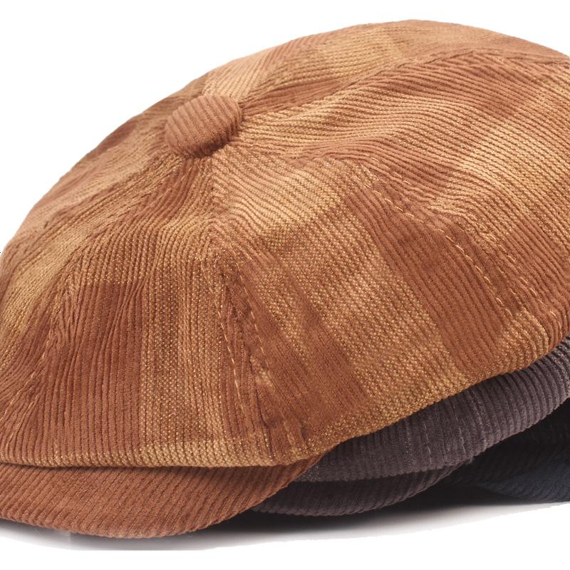 Winter Octagonal Cap English Wind Beret Literary Youth Octagonal Cap Male and Female Duck Tongue Hat
