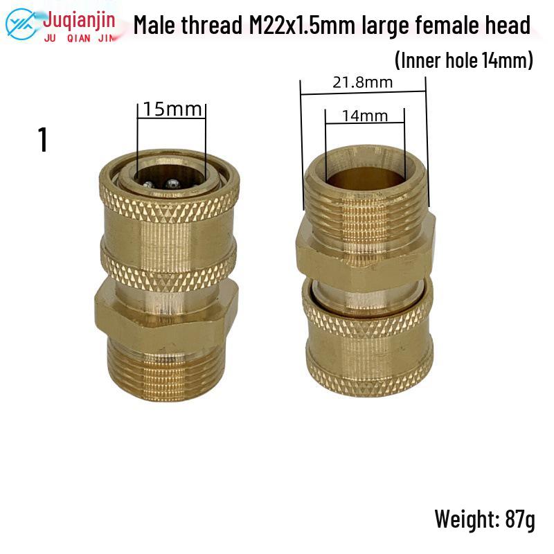 3/8" M22 Pressure Washer Quick Connect Joint for Commercial & Household Use