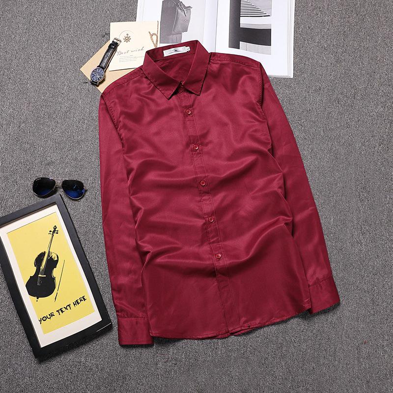 Men's Long Sleeve Solid Color Business Shirt - 2020 Spring Collection