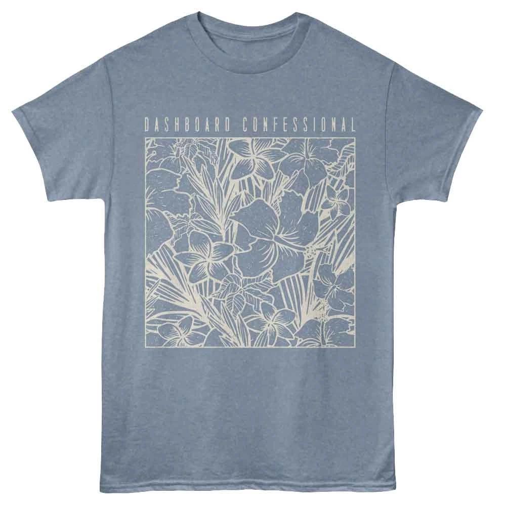 Dashboard Confessional - Floral - Blue - Heather Unisex Children s T-shirt 160