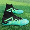 35-47 Men's Large Size High-top Football Shoes Short Nail Non-slip TPR Artificial Corthiro Outdoor Football Boots