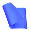 Pet Cat Feeding Mat Square Silicone Quick Dry Dish Bowl Feed Food Water Placemat (Blue)