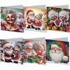 6/10/12 PCS DIY Diamond Painting Greeting Card Set Xmas Designs Diamond Art Greeting Cards Thank You Cards and Holiday Blessings