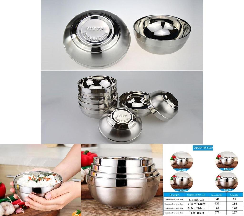 Premium 304 Stainless Steel Soup Bowl With Double Insulation For Ultimate Durability