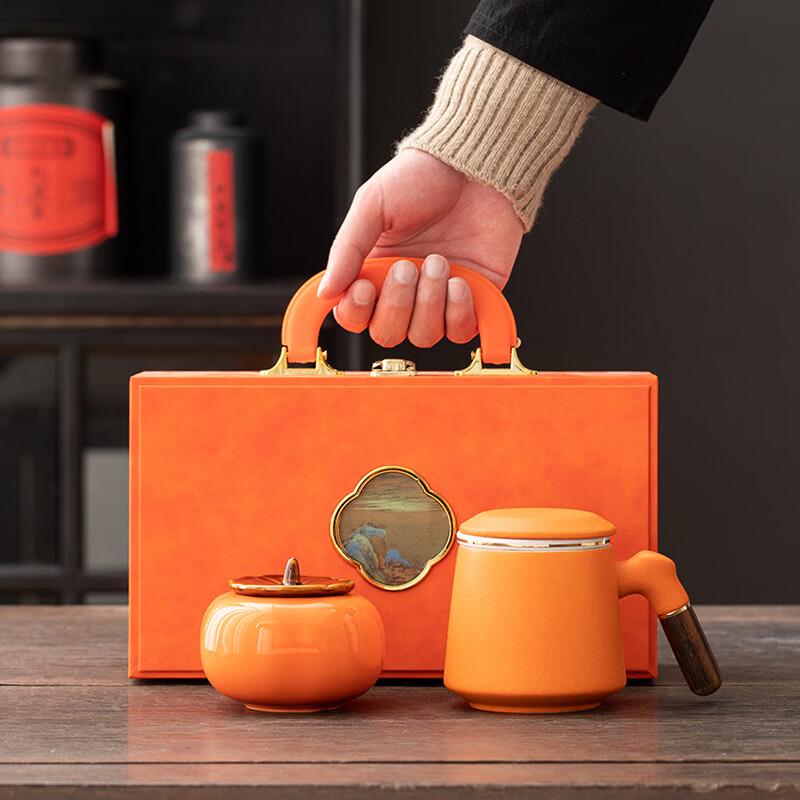 Customizable Corporate Gift Set Office Cup & Persimmon Jar