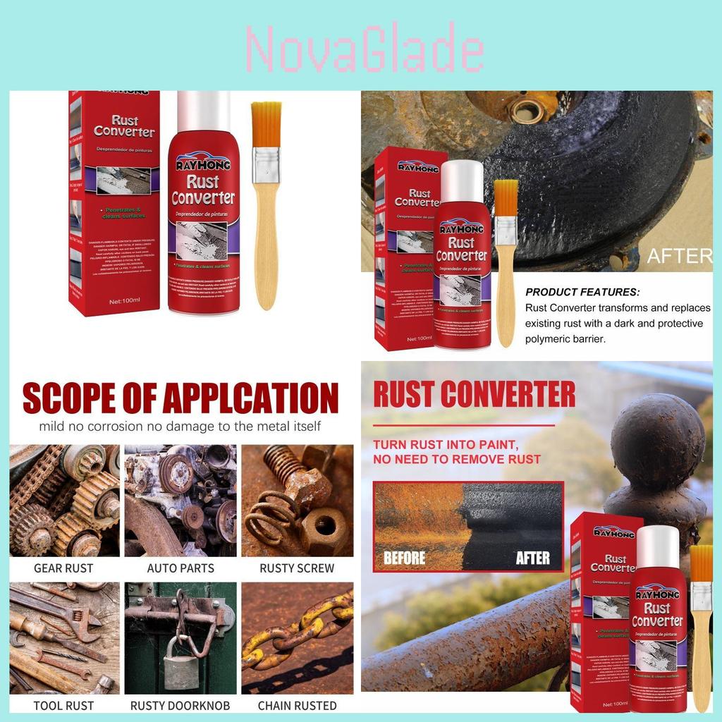 Rayhong Convertisseur de Rouille et Agent de Protection Pour Châssis Automobile Avec Pinceau de 100 ml Inclus