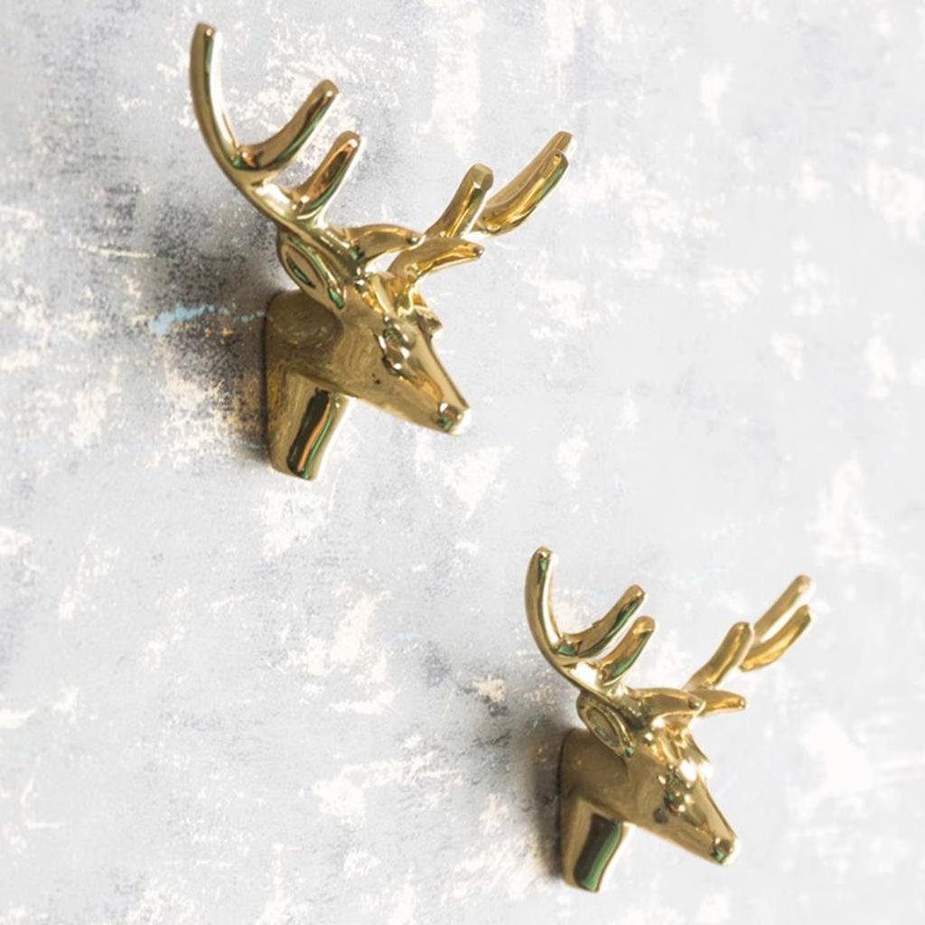 Латунные ручки-кнопки для шкафа в виде оленя, роскошные декоративные ручки для шкафа, ручки-кнопки для дома, кухни, буфета