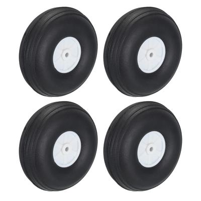 Uxcell RC Flyhjul, 2,52" Yderdiameter RC Fly PU Svampehjul, Halebenshjul til DIY RC Model Fly, Pakke med 4