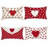 Fashion Red Heart Envelope Throw Pillow Cover Polyester Soft Wedding Cushion Case Pillowcase Decoration for Sofa Couch