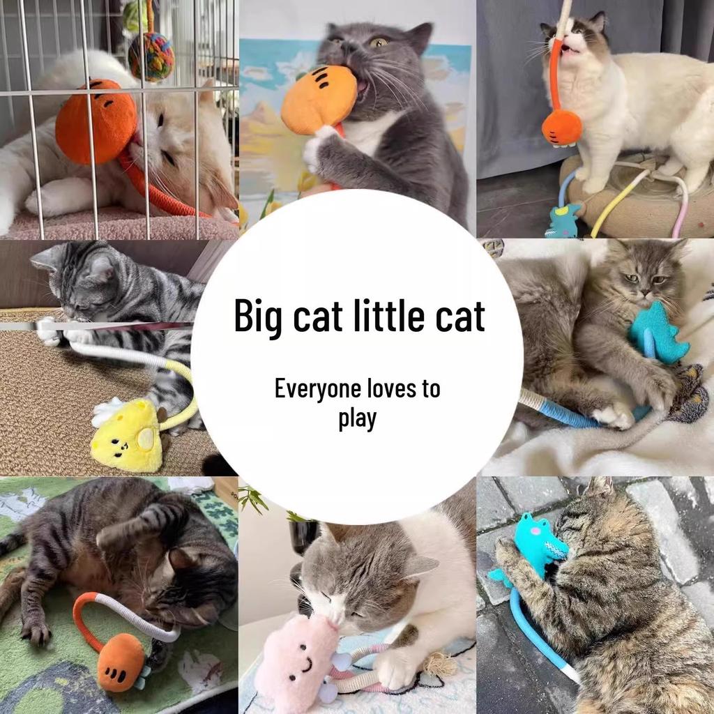 Newcomer Discount: Cat Toy Teaser Wand - Durable, Bite-Resistant Rope for Self-Play & Boredom Relief