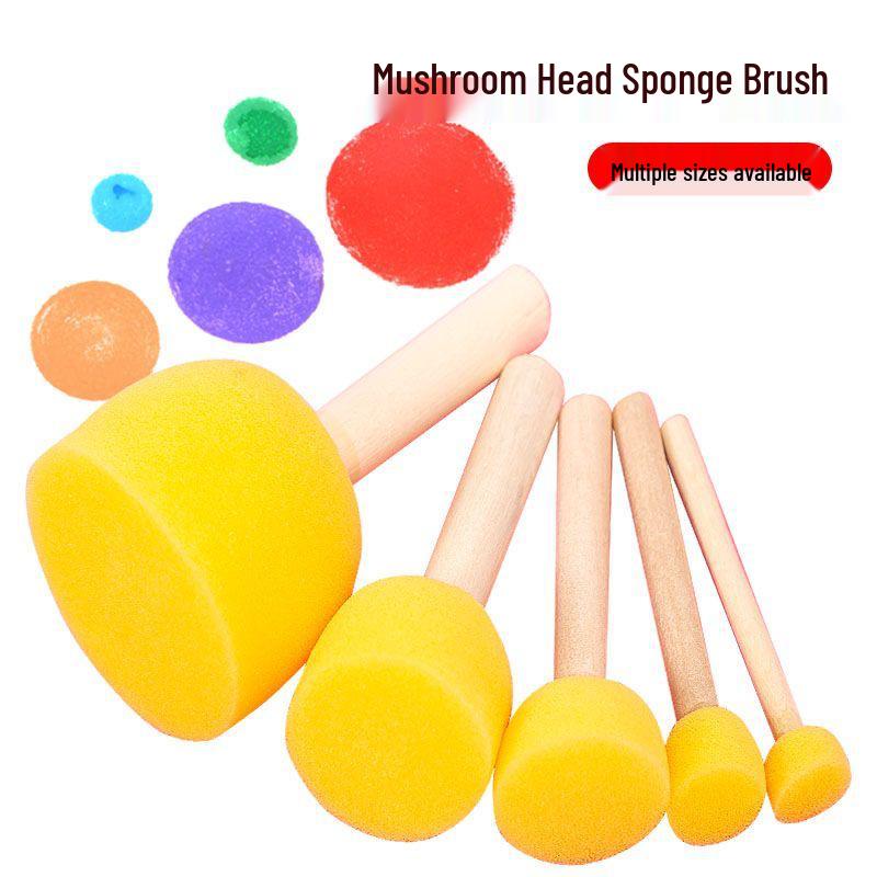 Children's Art Sponge Mushroom Graffiti Painting Stick