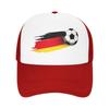 GerUnisexy Flag Soccer Ball Mesh Baseball Cap Unisex Women Outdoor Trucker Hat Dad Hat Adjustable Summer Trucker Caps
