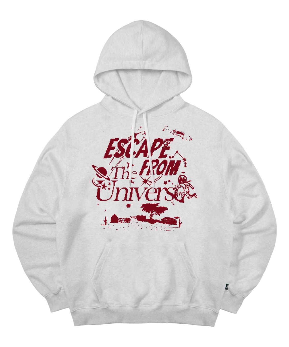Escape From Red The Universe Print Hoodie White Melange Xl