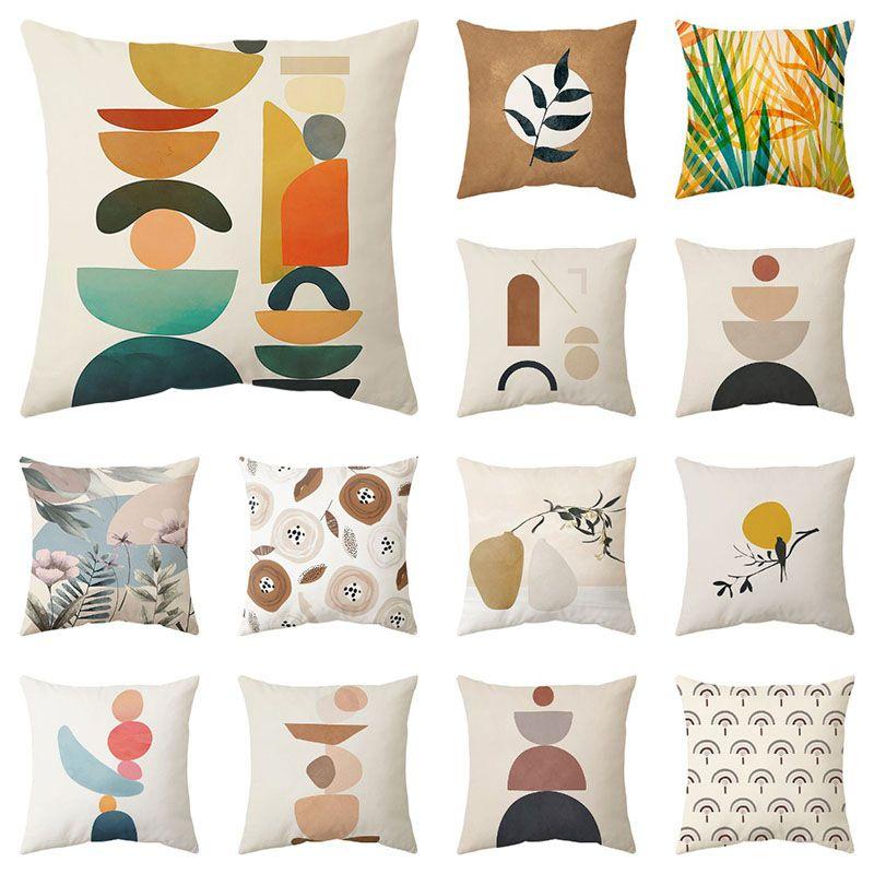 Kissenbezug im nordischen Stil mit neuem abstraktem Druck für moderne Wohnzimmerdekoration