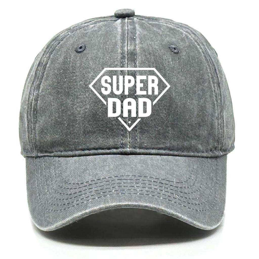 SUPER PAPA" Aufdruck Snapback Sonnenhut, Vatertag Damenmütze Trendige Ganzjahres-Einfarbig Sonnenschutz Verstellbare Baseballkappe