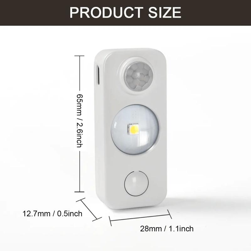 4pcs LED Motion Sensor Lights Rechargeable Cabinet Wireless Energy Saving for Closet Drawer Shelf Under Cabinet Light
