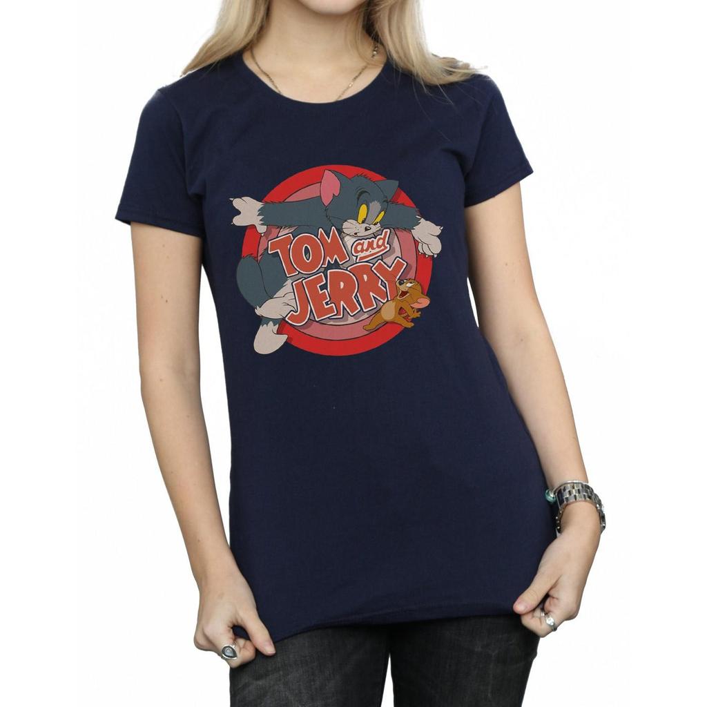 Tom and Jerry Damen/Damen Catch Baumwoll-T-Shirt