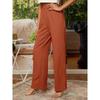 Pantaloni casual da donna primavera estate a tinta unita larghi con elastico in vita e gamba larga