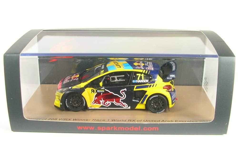 

Spark Peugeot 208 WRX 2019 World RX ОАЭ Гонка 1 Победитель Хансен 1/43 #71 К.