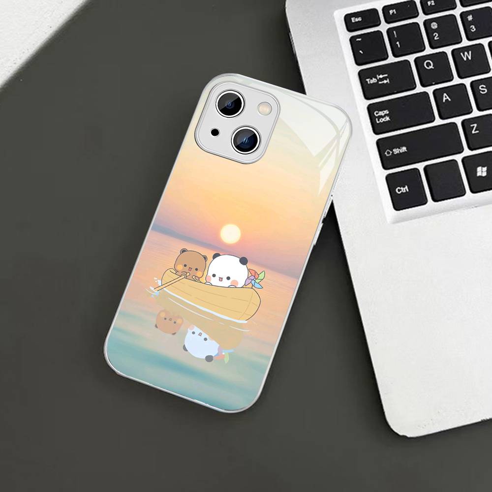 BuBu And DuDu Tempered Glass For Iphone 14 13 12 11 Pro Mini XS MAX 14Plus X XS XR Cover