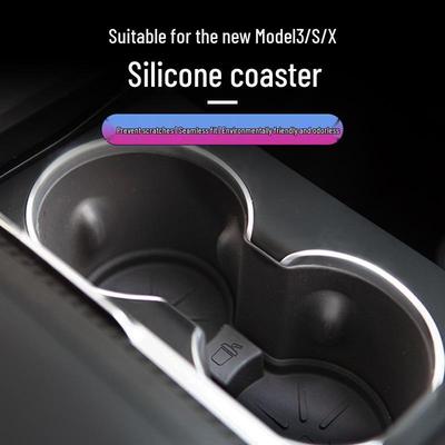 Non-Slip Waterproof Cup Holder for Tesla Model 3/S/X Interior
