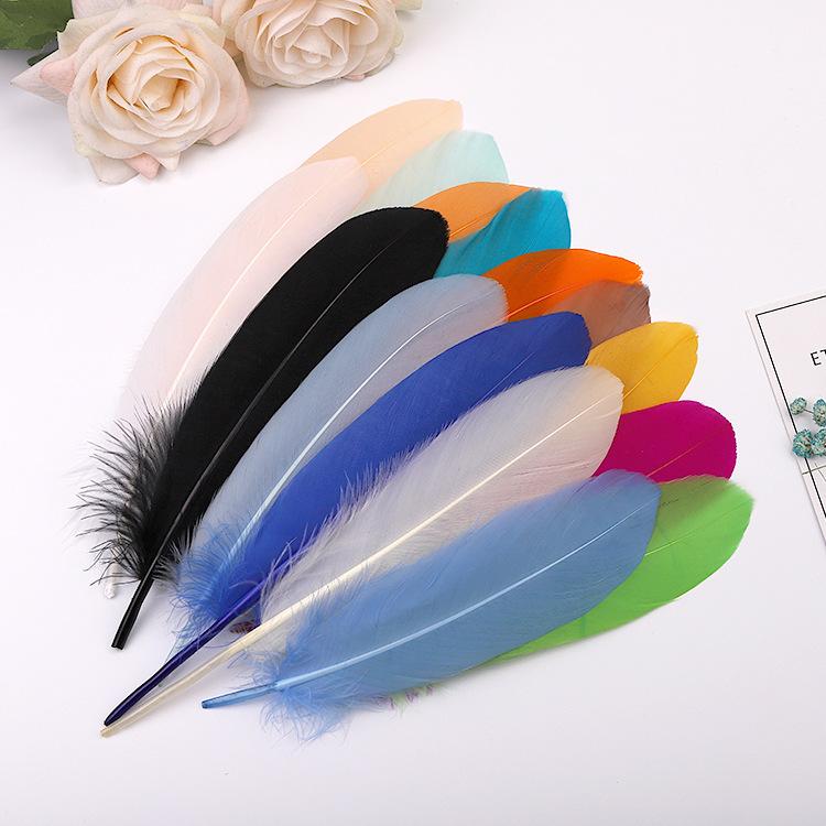 50Pcsdiy Feather Hard Big Floating Feather Wedding Dress Toddler Handmade Decorative Material Mask Feather