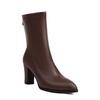 34-48 Skinny Boots Autumn and Winter Short Boots Elastic Legs Long Temperament Pointed French Heightening Thick Heel Elegant