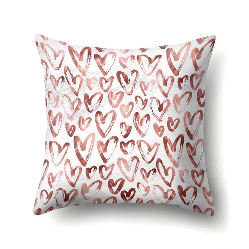 Polyester Pillow Case Automobile Decoration Home Printed Pillow Case Waist Cushion Cover Car Cushion Head Cushion Cover