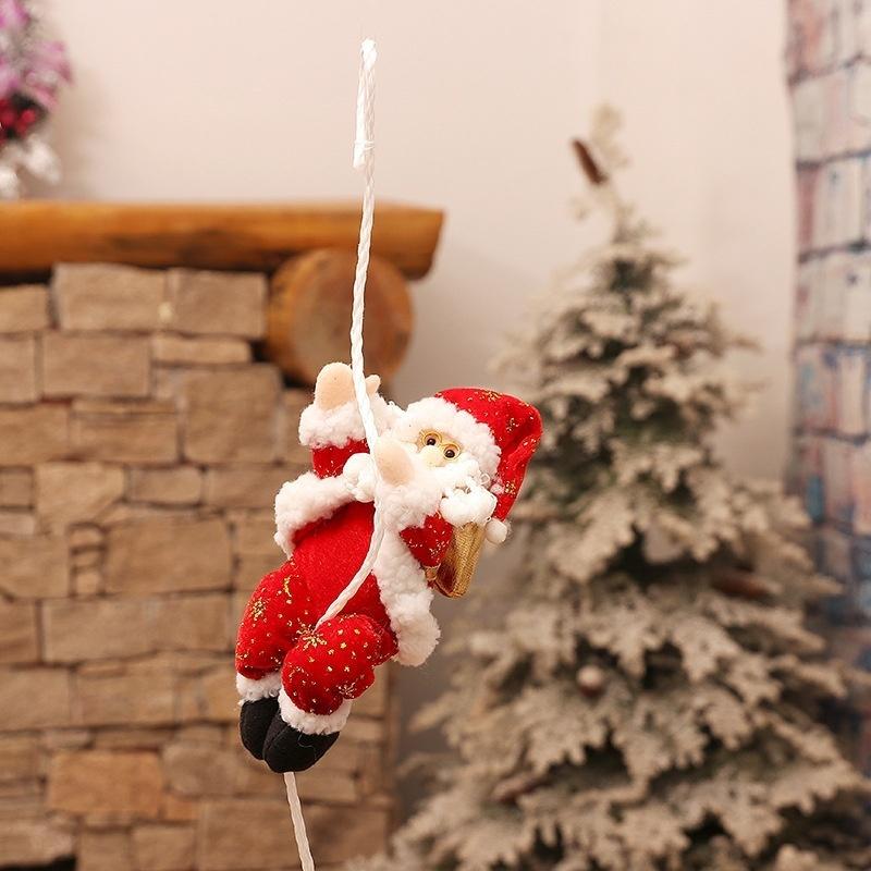 30cm Christmas Decoration Cartoon Fabrics Santa Claus Market Showcase Decor 7