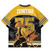 Demon Slayer Zenitsu Agatsuma Anime Series Fashion 75 Jersey Oversize Kpop Baseball Hockey Outfit T-shirt Daily Unisex Tops Tees