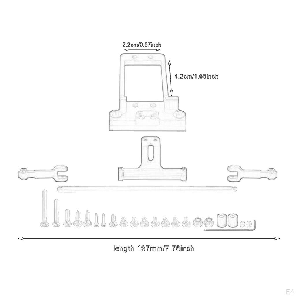 Aluminum Alloy Bta Servo Mount Scale Hydraulic Steering Link Kit RC Crawler Car Upgrade Portal