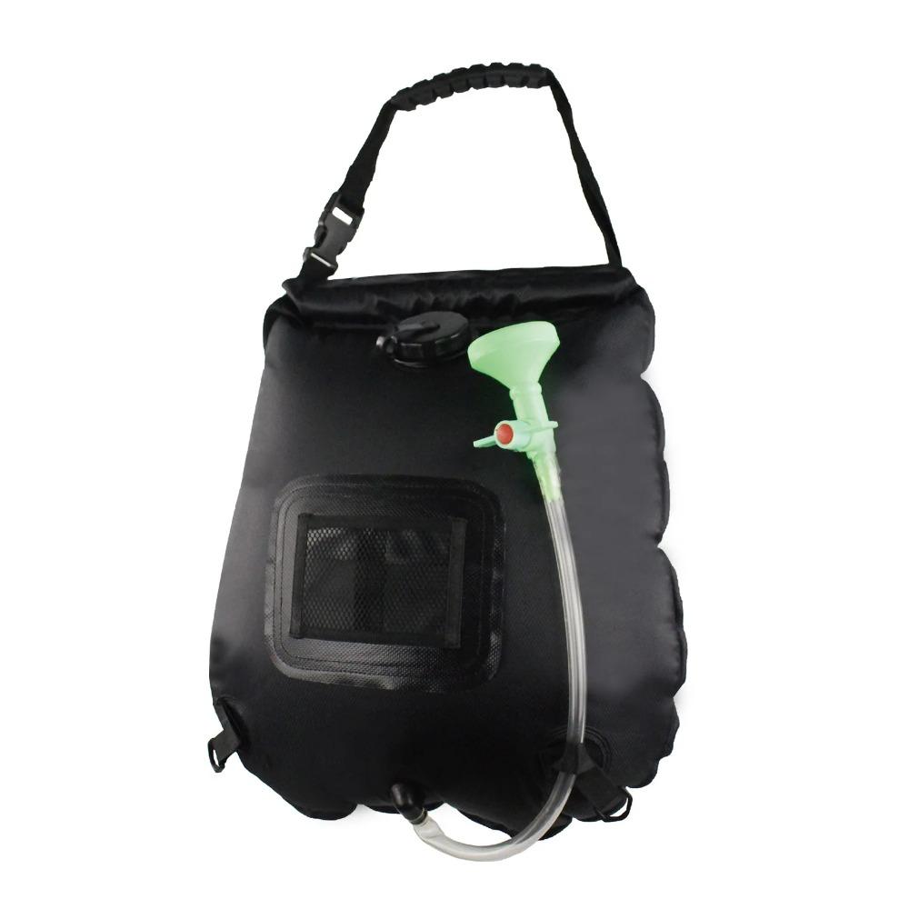 BEPAN 20L Portable Outdoor Solar Shower Bag Camping Hanging Water Heater Bag Beach Hiking Travel Lightweight Leak Proof Multi Purpose